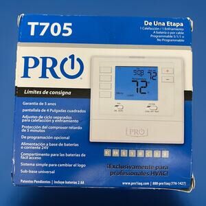 PRO1 T705 Programmable Digital Thermostat Single Stage Goodman used untested